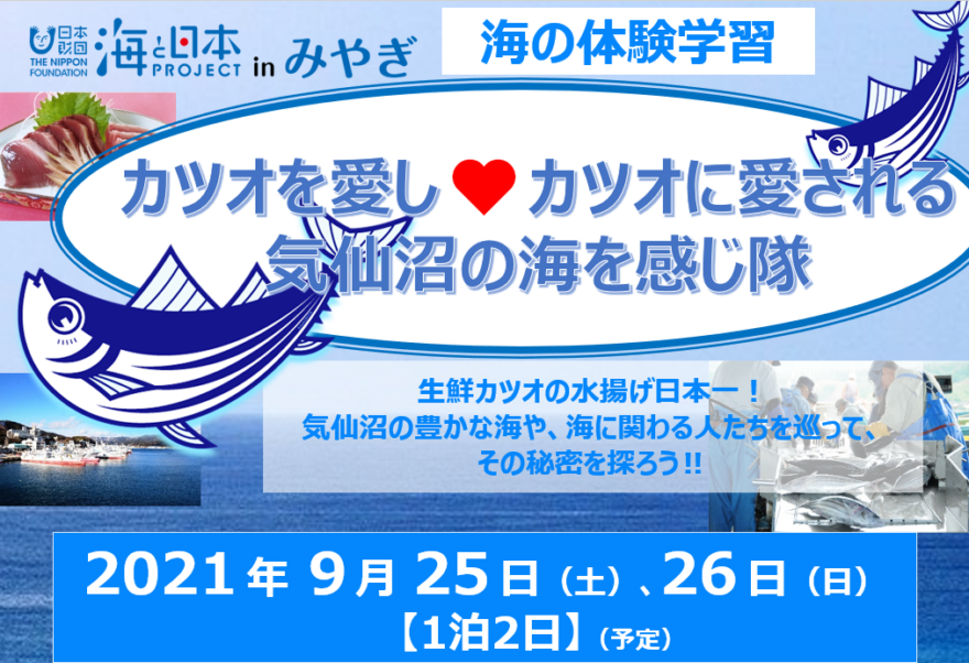 【参加者募集中！】気仙沼の海とカツオの魅力を巡る‼体験学習ツアー